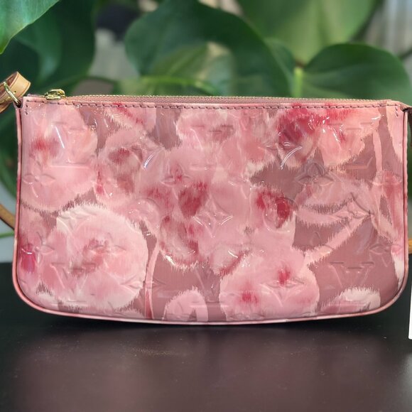 Louis Vuitton Vernis Ikat Pochette Accessoire Wristlet- pink! - Picture 4 of 8